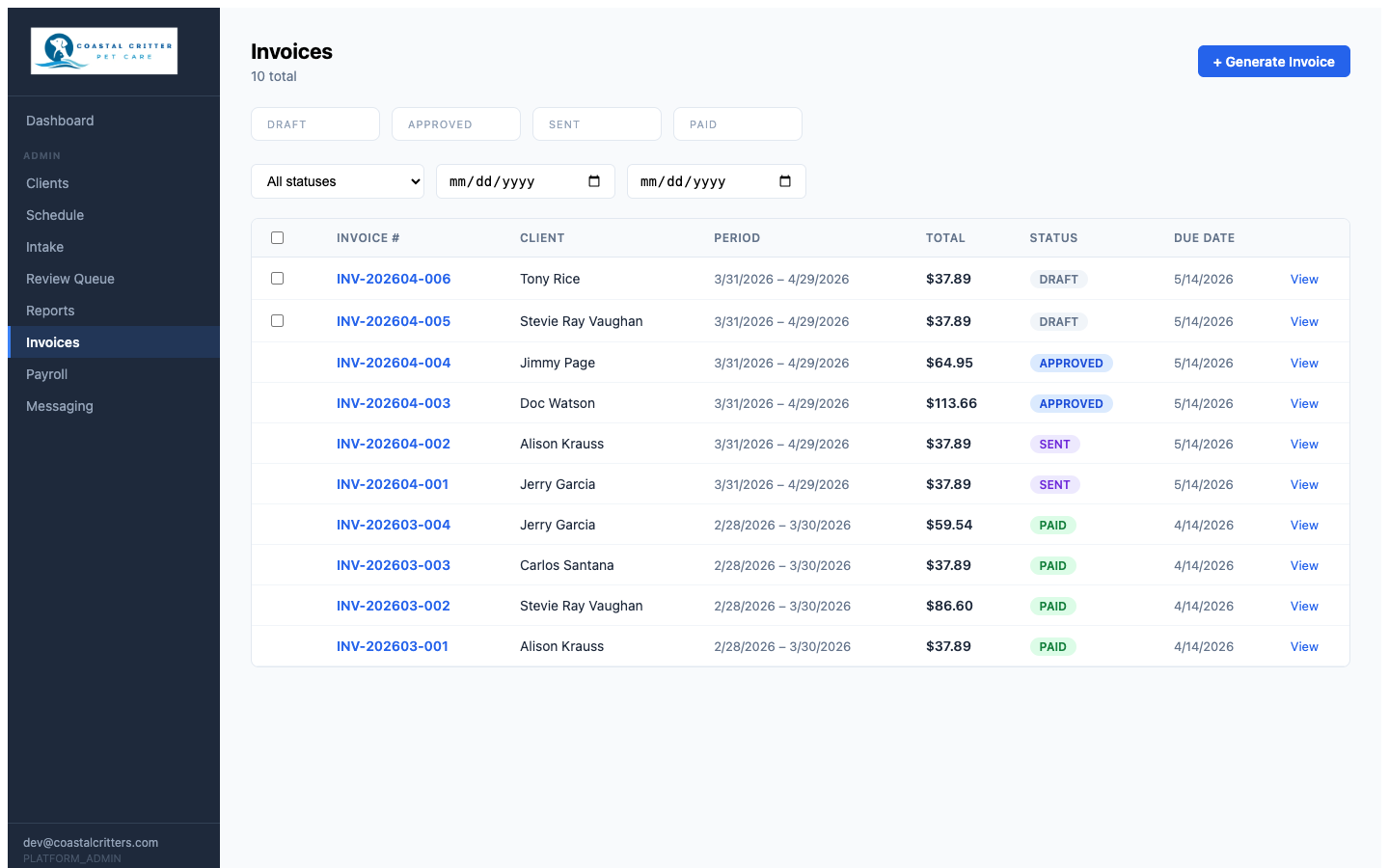 Invoices